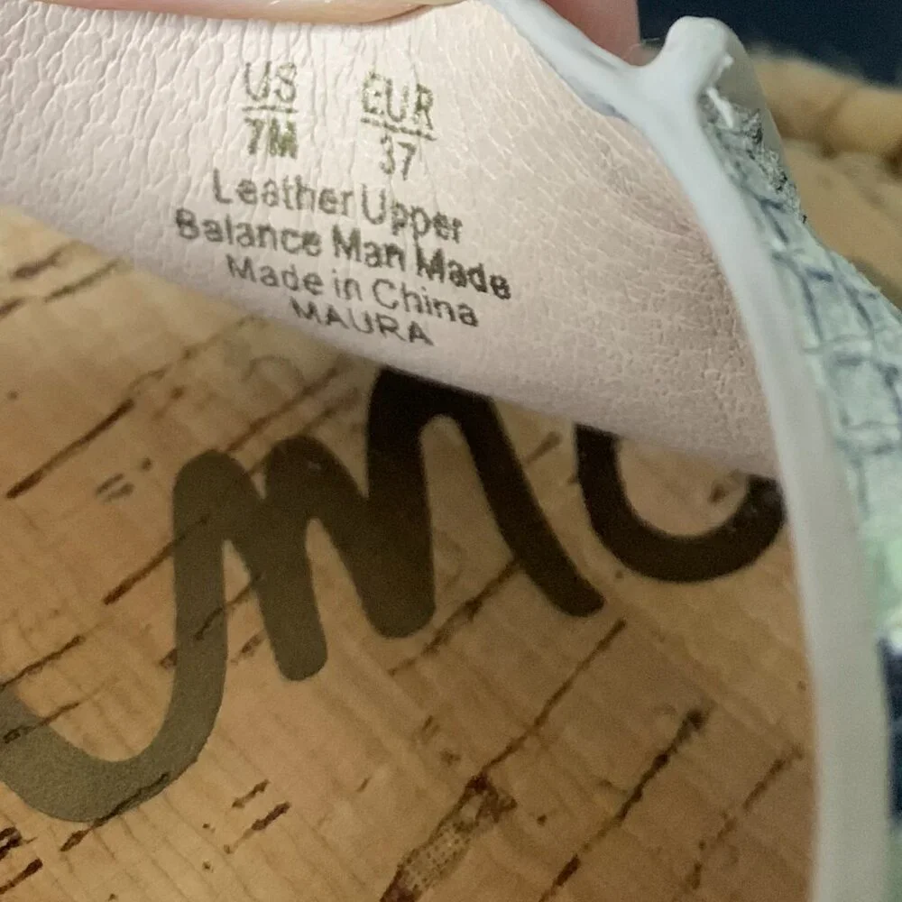 Sam Edelman Snake Print Wedges, size 7 - Picture 5 of 8